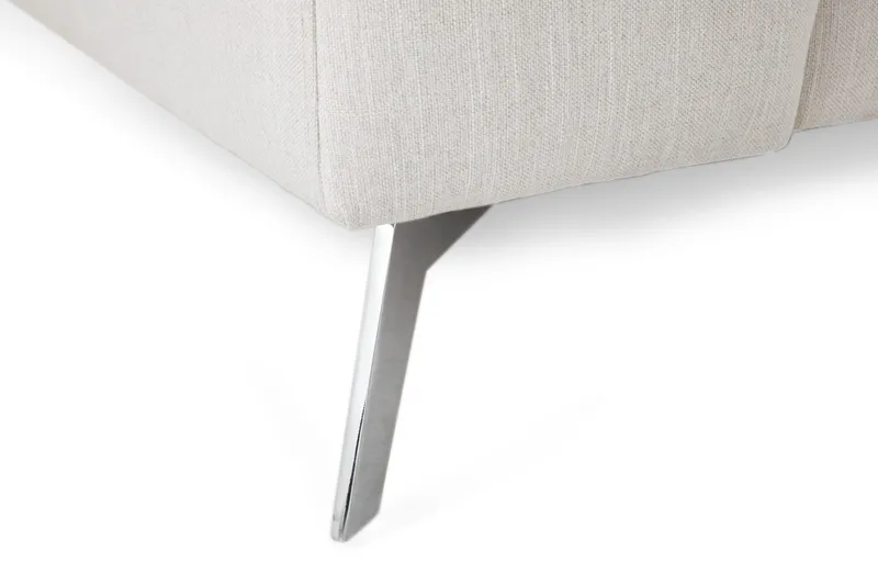 Ocean Lyx 4-seters Høyrevendt L-formet Sjeselongsofa i Stoff - Lys grå - Møbler - Sofaer - Sofa med sjeselong - 4 seters sofa med divan