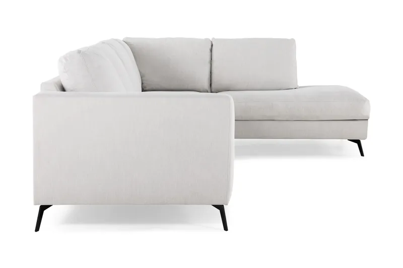 Ocean Lyx 4-seters Høyrevendt L-formet Sjeselongsofa i Stoff - Lys grå - Møbler - Sofaer - Sofa med sjeselong - 4 seters sofa med divan