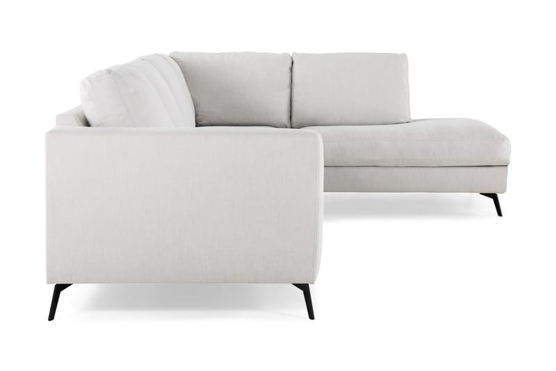 Ocean Lyx 4-seters Høyrevendt L-formet Sjeselongsofa i Stoff - Lys grå - Møbler - Sofaer - Sofa med sjeselong - 4 seters sofa med divan