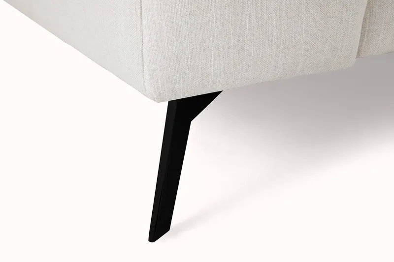 Ocean Lyx 4-seters Høyrevendt L-formet Sjeselongsofa i Stoff - Lys grå - Møbler - Sofaer - Sofa med sjeselong - 4 seters sofa med divan