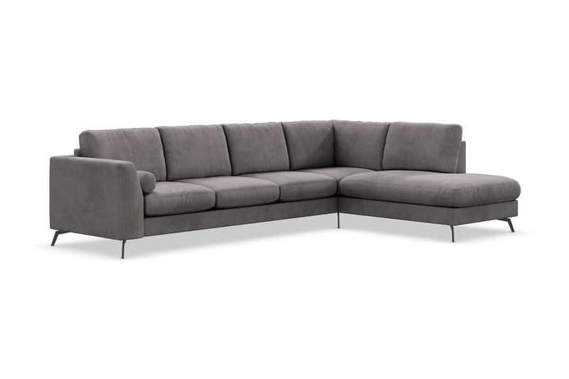 Ocean Lyx 4-seters Sofa med Sjeselong Høyre - Mørkegrå - Møbler - Sofaer - Sofa med sjeselong