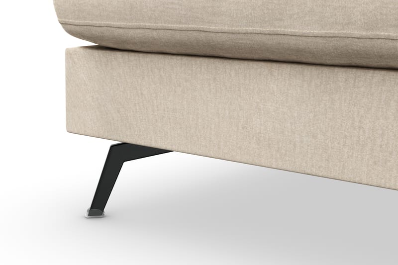 Ocean Lyx 4-seters Sofa med Sjeselong Venstre - Beige/Fløyel - Møbler - Sofaer - Sofa med sjeselong