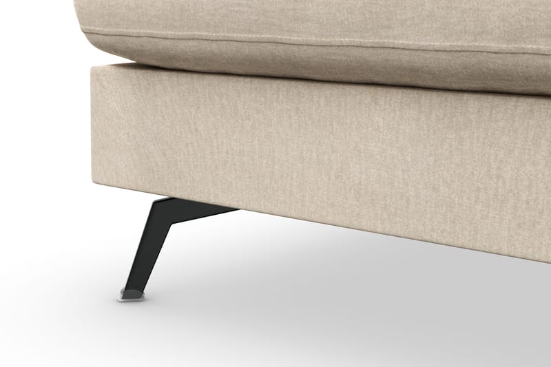 Ocean Lyx 4-seters Sofa med Sjeselong Venstre - Beige/Fløyel - Sofa med sjeselong