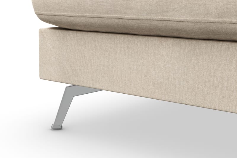 Ocean Lyx 4-seters Sofa med Sjeselong Venstre - Beige/Fløyel - Sofa med sjeselong