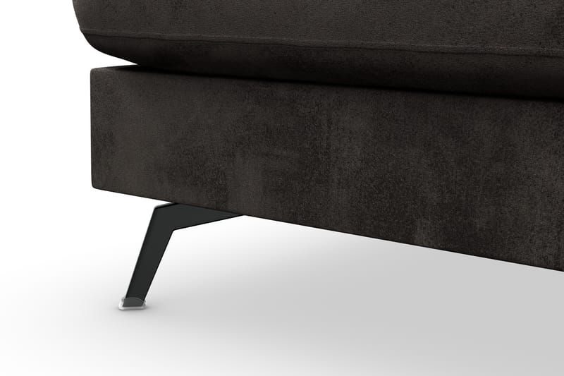 Ocean Lyx 4-seters Venstrevendt L-formet Sjeselongsofa i Fløyel - Mørk grå - Møbler - Sofaer - Sofa med sjeselong