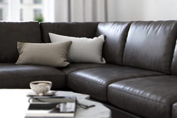 Ocean Lyx 4-seters Venstrevendt L-formet Sjeselongsofa i Kunstlær - Mørk grå - Møbler - Sofaer - Sofa med sjeselong