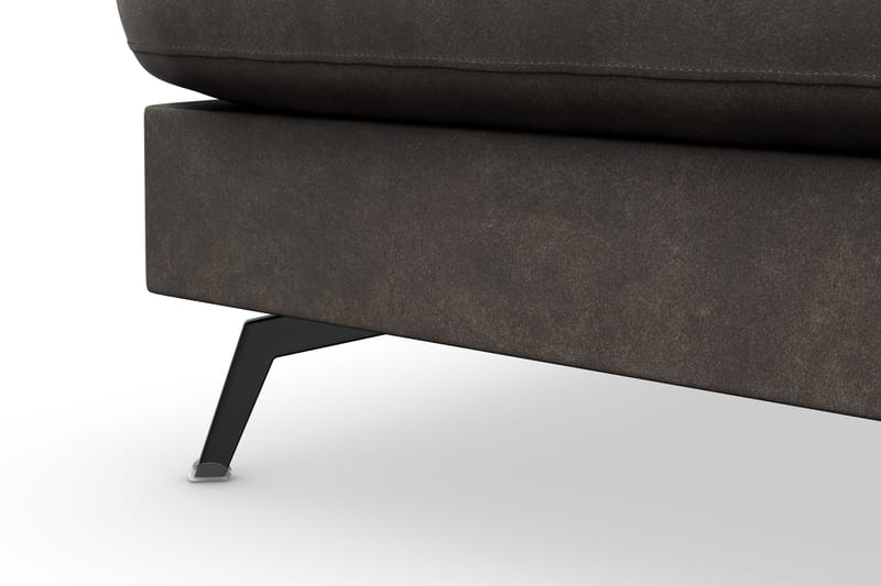 Ocean Lyx 4-seters Venstrevendt L-formet Sjeselongsofa i Kunstlær - Mørk grå - Møbler - Sofaer - Sofa med sjeselong