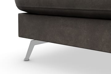 Ocean Lyx 4-seters Venstrevendt L-formet Sjeselongsofa i Kunstlær - Mørk grå - Møbler - Sofaer - Sofa med sjeselong