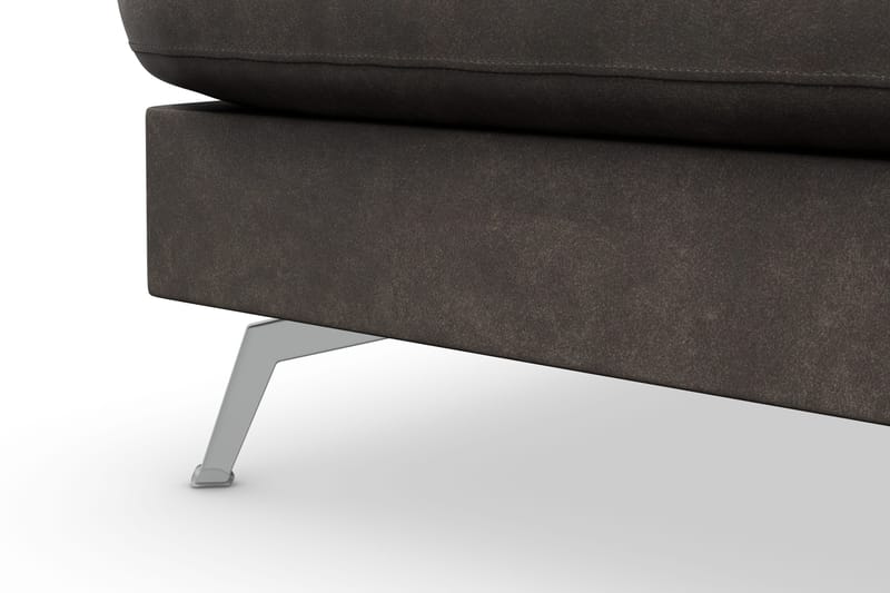 Ocean Lyx 4-seters Venstrevendt L-formet Sjeselongsofa i Kunstlær - Mørk grå - Møbler - Sofaer - Sofa med sjeselong - 4 seters sofa med divan