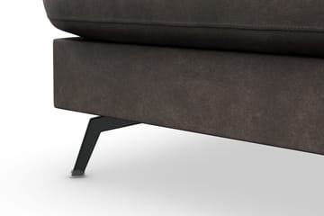 Ocean Lyx 4-seters Venstrevendt L-formet Sjeselongsofa i Kunstlær - Mørk grå - Møbler - Sofaer - Sofa med sjeselong