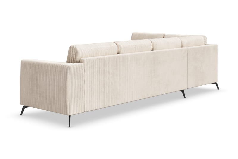 Ocean Lyx 4-seters Venstrevendt L-formet Sjeselongsofa i Manchester - Beige - Møbler - Sofaer - Sofa med sjeselong