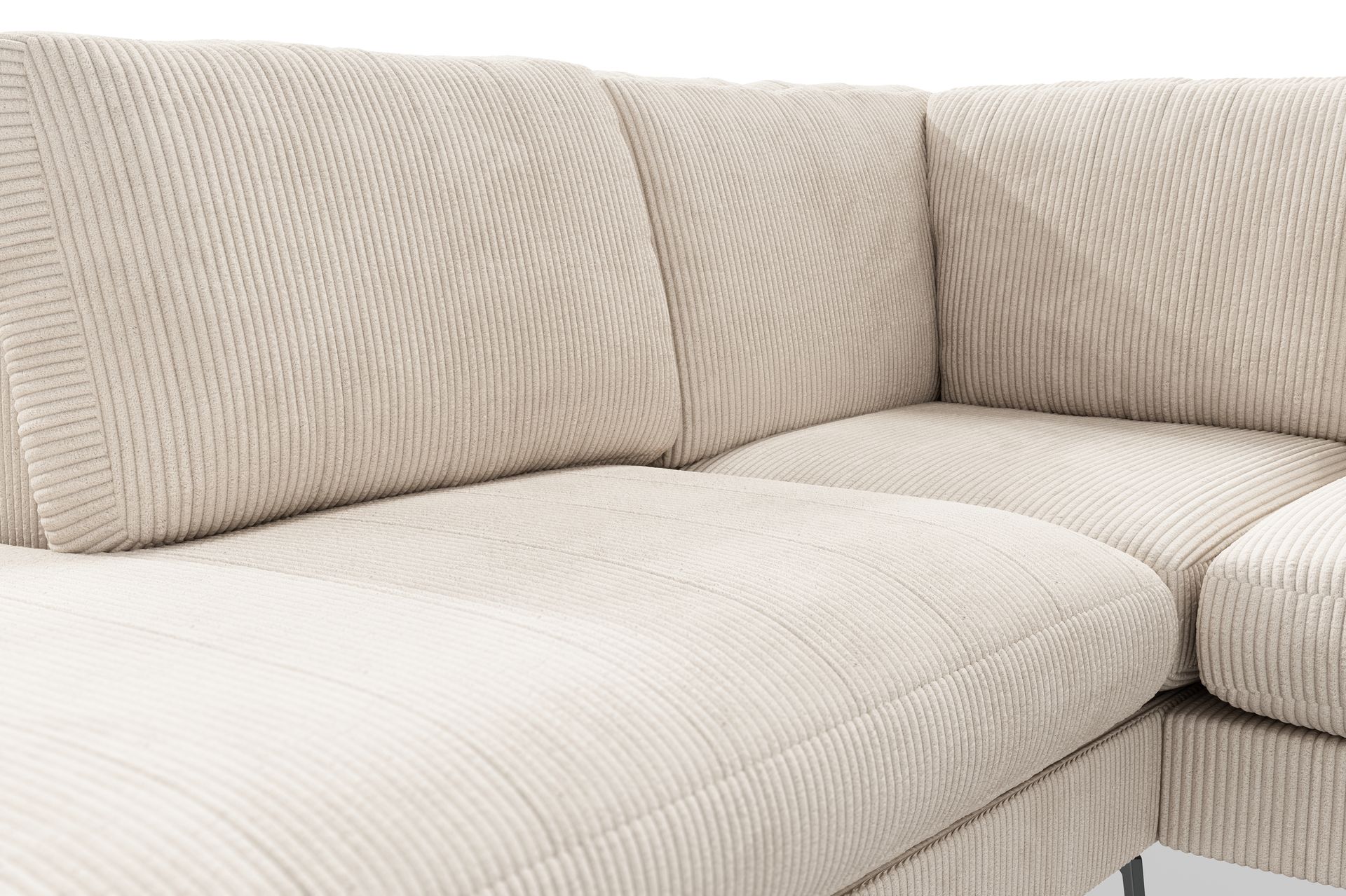 Ocean Lyx 4-seters Venstrevendt L-formet Sjeselongsofa i Manchester - Beige - Møbler - Sofaer - Sofa med sjeselong