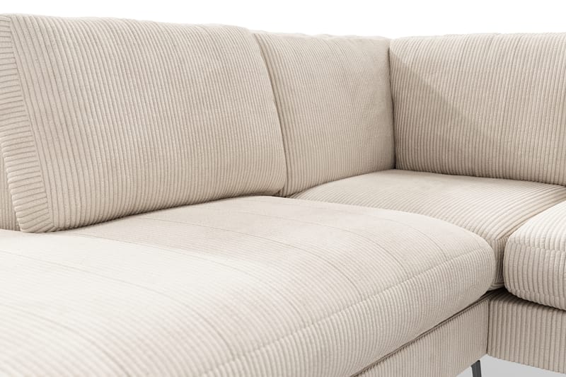 Ocean Lyx 4-seters Venstrevendt L-formet Sjeselongsofa i Manchester - Beige - Møbler - Sofaer - Sofa med sjeselong