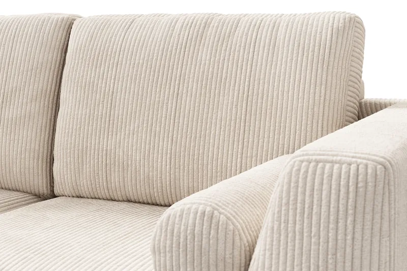 Ocean Lyx 4-seters Venstrevendt L-formet Sjeselongsofa i Manchester - Beige - Møbler - Sofaer - Sofa med sjeselong - 4 seters sofa med divan