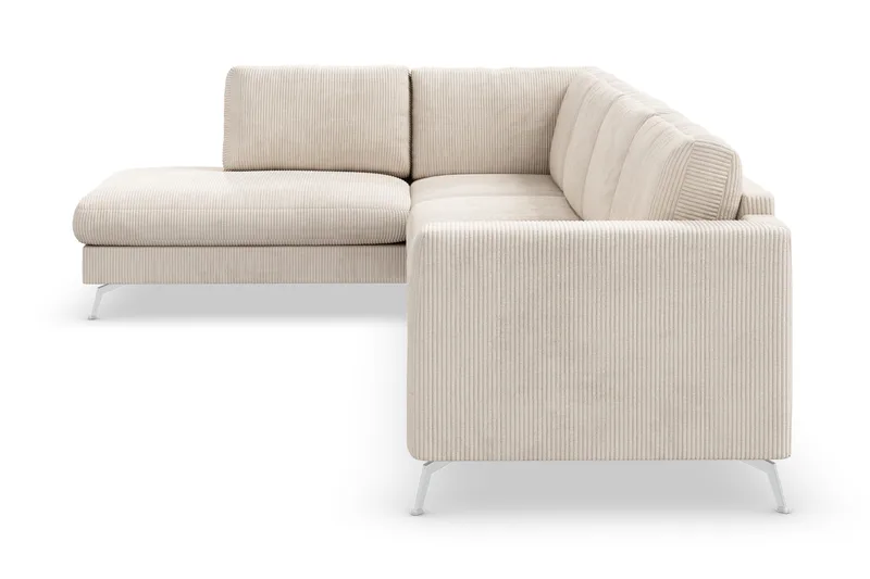 Ocean Lyx 4-seters Venstrevendt L-formet Sjeselongsofa i Manchester - Beige - Møbler - Sofaer - Sofa med sjeselong - 4 seters sofa med divan