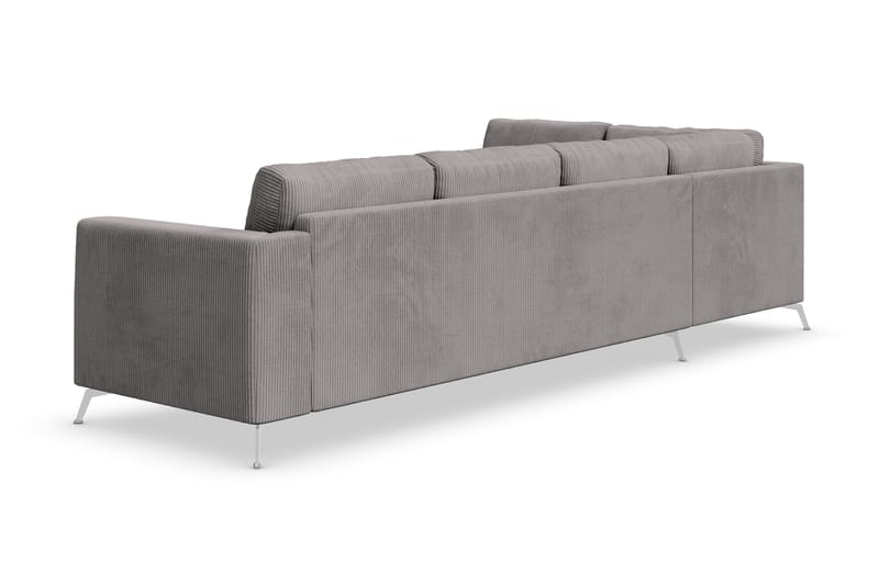 Ocean Lyx 4-seters Venstrevendt L-formet Sjeselongsofa i Manchester - Mørk grå - Møbler - Sofaer - Sofa med sjeselong
