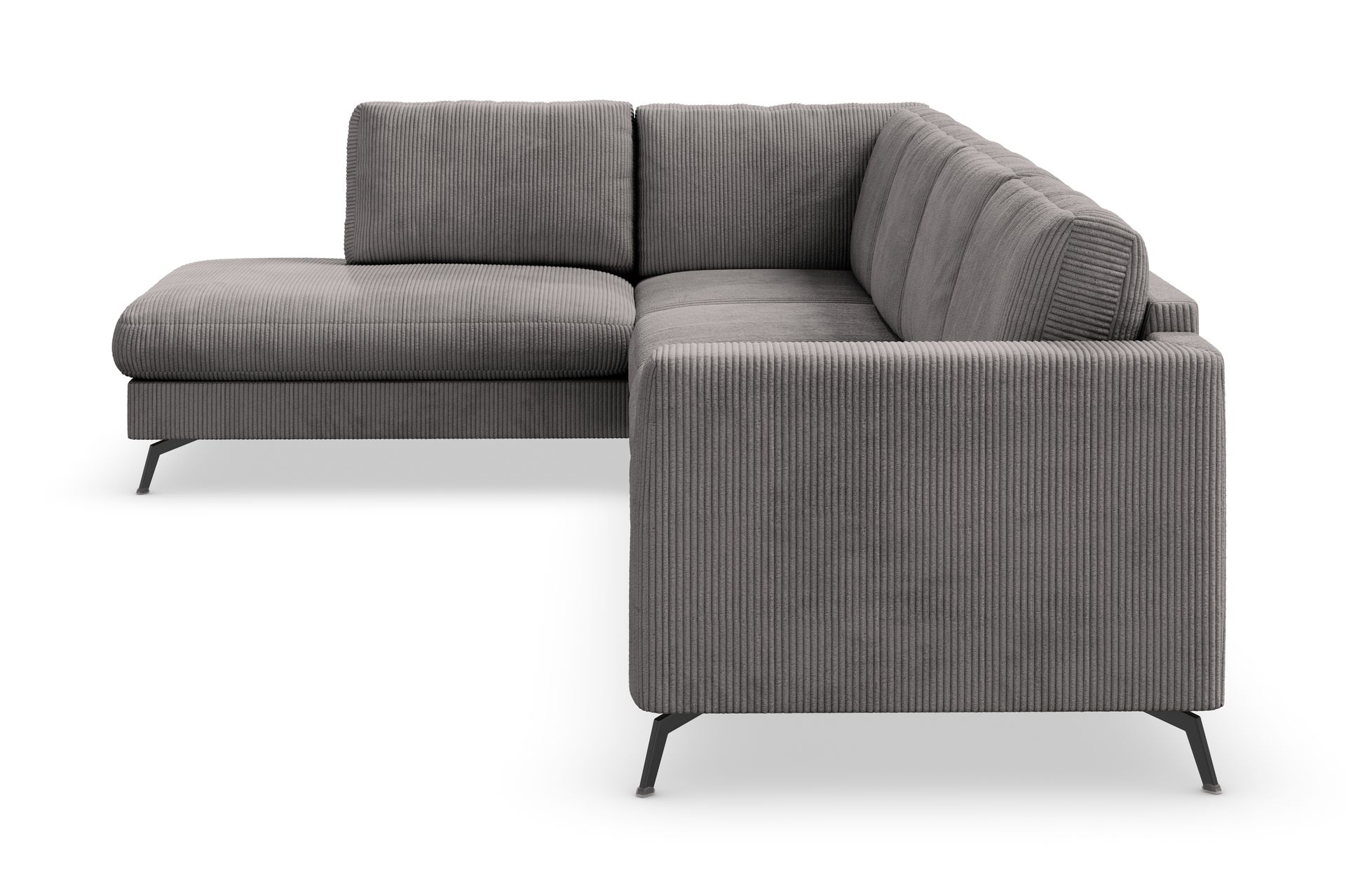 Ocean Lyx 4-seters Venstrevendt L-formet Sjeselongsofa i Manchester - Mørk grå - Møbler - Sofaer - Sofa med sjeselong