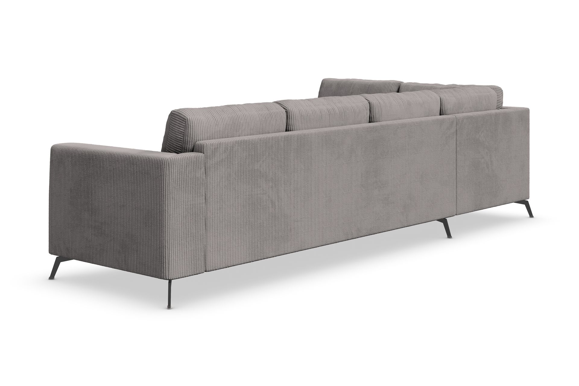 Ocean Lyx 4-seters Venstrevendt L-formet Sjeselongsofa i Manchester - Mørk grå - Møbler - Sofaer - Sofa med sjeselong