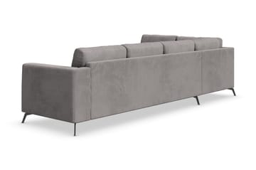 Ocean Lyx 4-seters Venstrevendt L-formet Sjeselongsofa i Manchester - Mørk grå - Møbler - Sofaer - Sofa med sjeselong