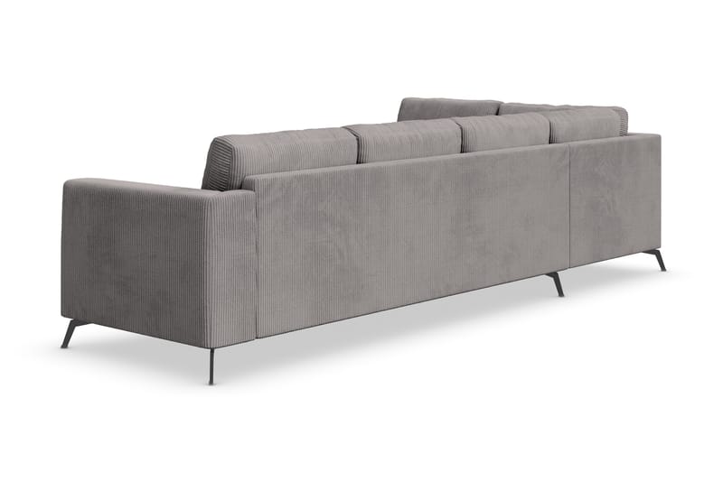 Ocean Lyx 4-seters Venstrevendt L-formet Sjeselongsofa i Manchester - Mørk grå - Møbler - Sofaer - Sofa med sjeselong