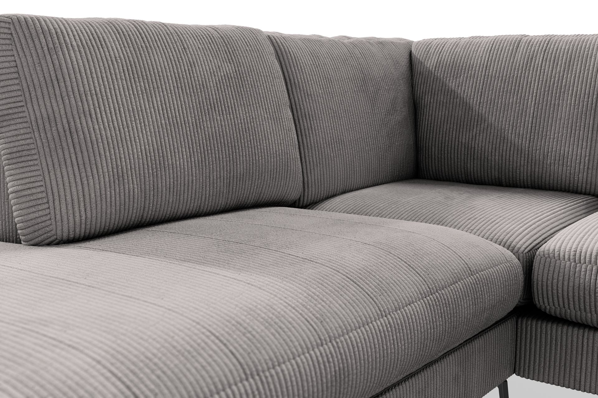 Ocean Lyx 4-seters Venstrevendt L-formet Sjeselongsofa i Manchester - Mørk grå - Møbler - Sofaer - Sofa med sjeselong