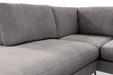 Ocean Lyx 4-seters Venstrevendt L-formet Sjeselongsofa i Manchester - Mørk grå - Møbler - Sofaer - Sofa med sjeselong