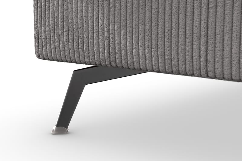 Ocean Lyx 4-seters Venstrevendt L-formet Sjeselongsofa i Manchester - Mørk grå - Møbler - Sofaer - Sofa med sjeselong