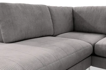 Ocean Lyx 4-seters Venstrevendt L-formet Sjeselongsofa i Manchester - Mørk grå - Møbler - Sofaer - Sofa med sjeselong