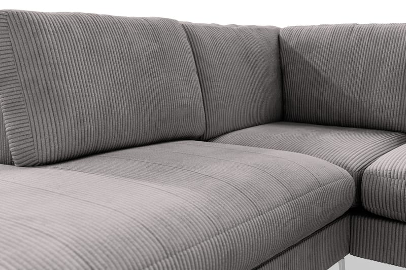 Ocean Lyx 4-seters Venstrevendt L-formet Sjeselongsofa i Manchester - Mørk grå - Møbler - Sofaer - Sofa med sjeselong - 4 seters sofa med divan