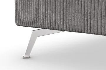 Ocean Lyx 4-seters Venstrevendt L-formet Sjeselongsofa i Manchester - Mørk grå - Møbler - Sofaer - Sofa med sjeselong