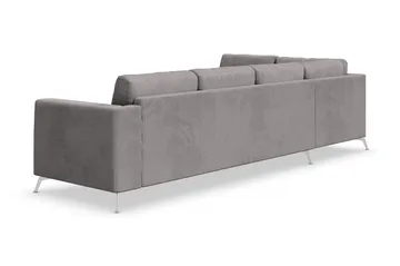 Ocean Lyx 4-seters Venstrevendt L-formet Sjeselongsofa i Manchester - Mørk grå - Møbler - Sofaer - Sofa med sjeselong