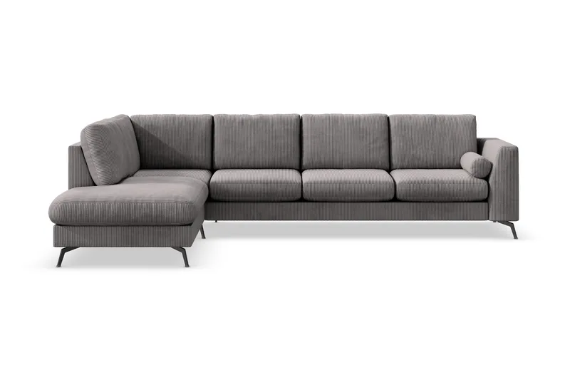 Ocean Lyx 4-seters Venstrevendt L-formet Sjeselongsofa i Manchester - Mørk grå - Møbler - Sofaer - Sofa med sjeselong - 4 seters sofa med divan
