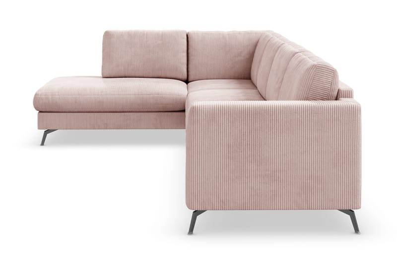 Ocean Lyx 4-seters Venstrevendt L-formet Sjeselongsofa i Manchester - Rosa - Møbler - Sofaer - Sofa med sjeselong - 4 seters sofa med divan