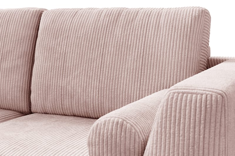 Ocean Lyx 4-seters Venstrevendt L-formet Sjeselongsofa i Manchester - Rosa - Møbler - Sofaer - Sofa med sjeselong - 4 seters sofa med divan