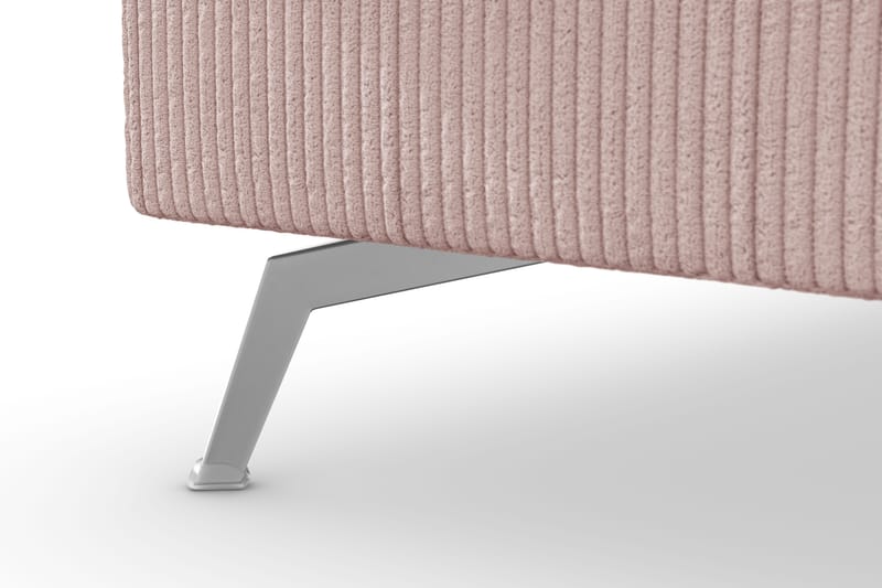 Ocean Lyx 4-seters Venstrevendt L-formet Sjeselongsofa i Manchester - Rosa - Møbler - Sofaer - Sofa med sjeselong - 4 seters sofa med divan