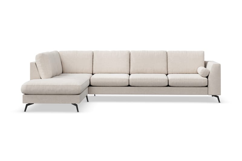 Ocean Lyx 4-seters Venstrevendt L-formet Sjeselongsofa i Stoff - Beige - Møbler - Sofaer - Sofa med sjeselong