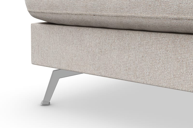 Ocean Lyx 4-seters Venstrevendt L-formet Sjeselongsofa i Stoff - Beige - Møbler - Sofaer - Sofa med sjeselong