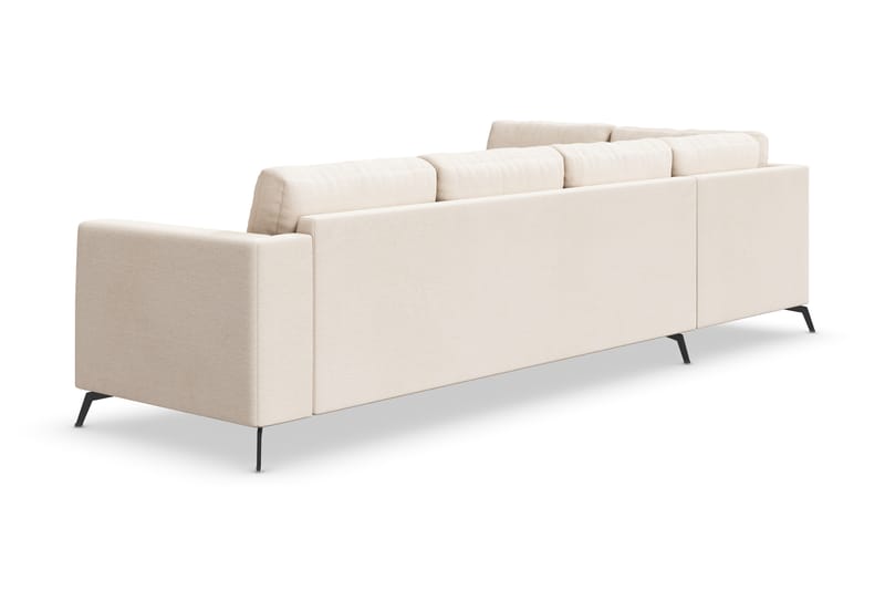 Ocean Lyx 4-seters Venstrevendt L-formet Sjeselongsofa i Stoff - Beige - Møbler - Sofaer - Sofa med sjeselong
