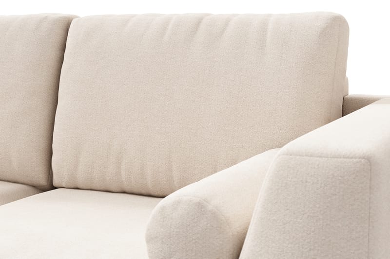 Ocean Lyx 4-seters Venstrevendt L-formet Sjeselongsofa i Stoff - Beige - Møbler - Sofaer - Sofa med sjeselong