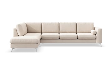 Ocean Lyx 4-seters Venstrevendt L-formet Sjeselongsofa i Stoff
