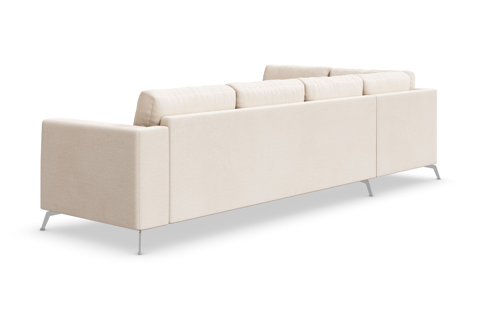 Ocean Lyx 4-seters Venstrevendt L-formet Sjeselongsofa i Stoff - Beige - Møbler - Sofaer - Sofa med sjeselong