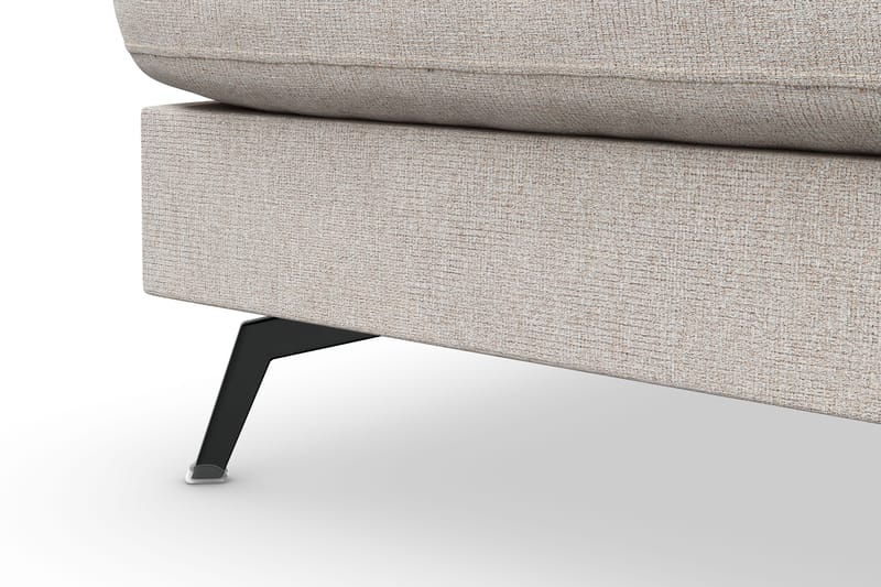 Ocean Lyx 4-seters Venstrevendt L-formet Sjeselongsofa i Stoff - Beige - Møbler - Sofaer - Sofa med sjeselong - 4 seters sofa med divan