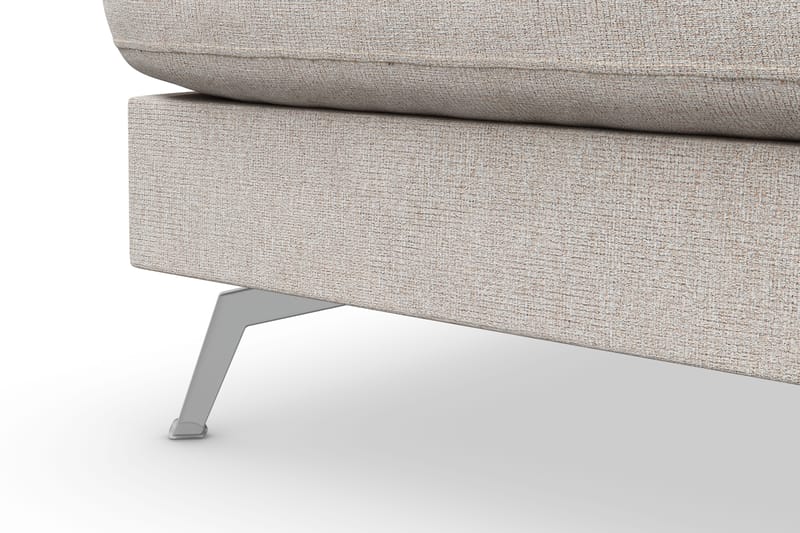 Ocean Lyx 4-seters Venstrevendt L-formet Sjeselongsofa i Stoff - Beige - Møbler - Sofaer - Sofa med sjeselong - 4 seters sofa med divan