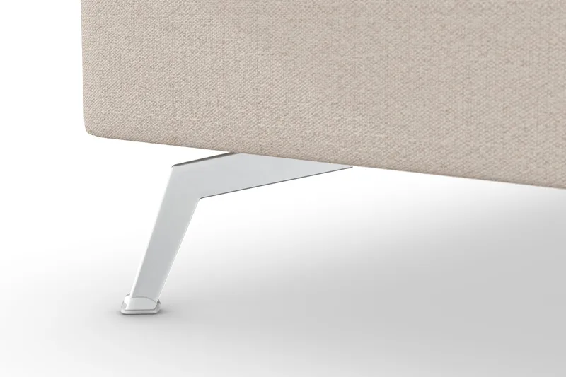 Ocean Lyx 4-seters Venstrevendt L-formet Sjeselongsofa i Stoff - Beige - Møbler - Sofaer - Sofa med sjeselong - 4 seters sofa med divan