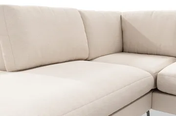 Ocean Lyx 4-seters Venstrevendt L-formet Sjeselongsofa i Stoff - Beige - Møbler - Sofaer - Sofa med sjeselong