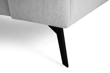 Ocean Lyx 4-seters Venstrevendt L-formet Sjeselongsofa i Stoff - Grå - Møbler - Sofaer - Sofa med sjeselong