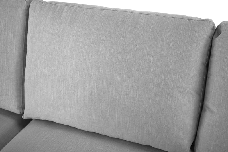 Ocean Lyx 4-seters Venstrevendt L-formet Sjeselongsofa i Stoff - Grå - Møbler - Sofaer - Sofa med sjeselong