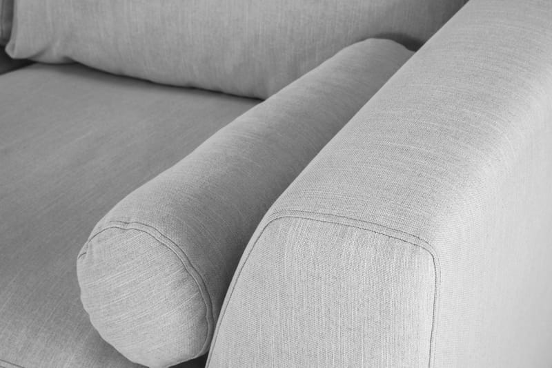 Ocean Lyx 4-seters Venstrevendt L-formet Sjeselongsofa i Stoff - Grå - Møbler - Sofaer - Sofa med sjeselong