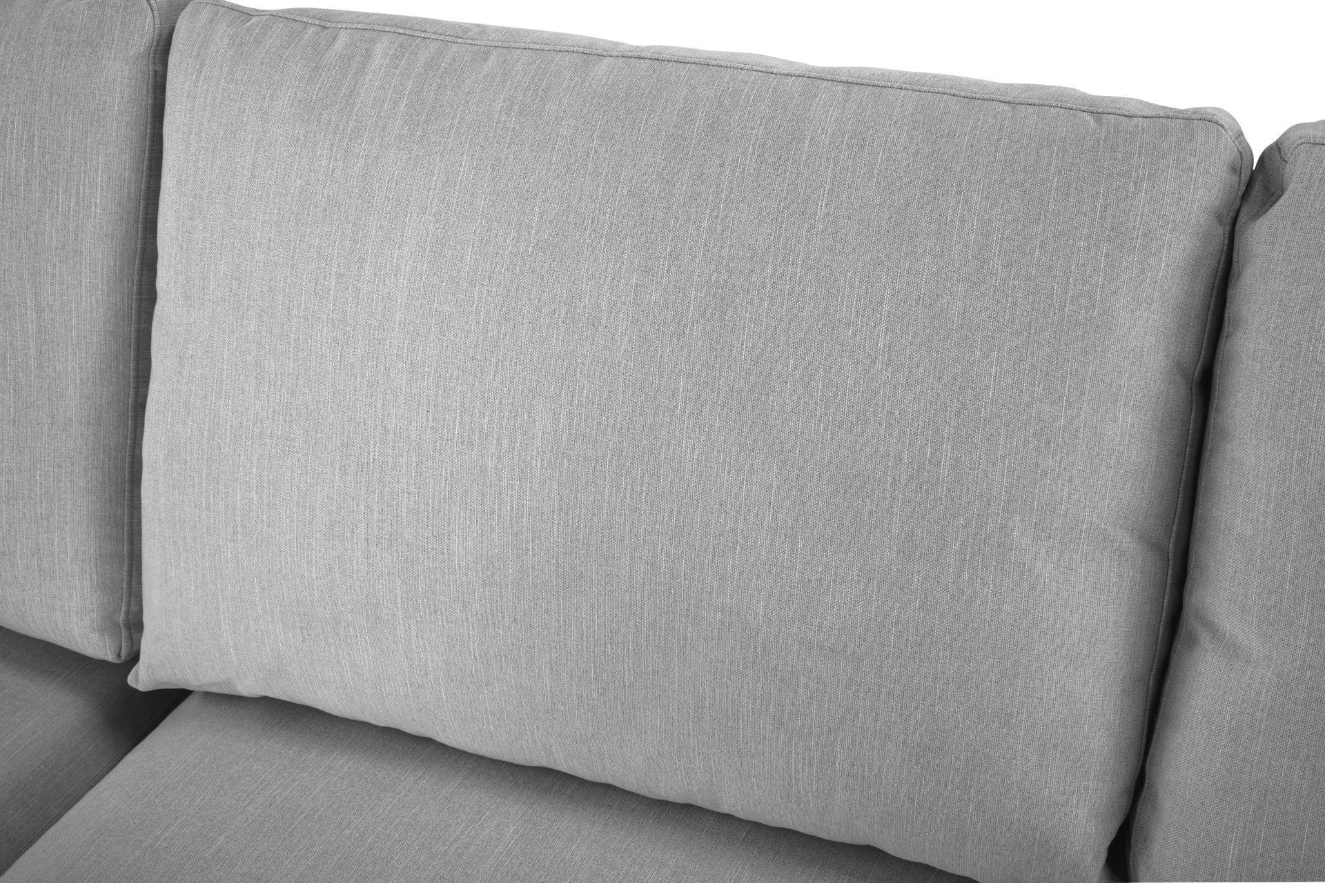 Ocean Lyx 4-seters Venstrevendt L-formet Sjeselongsofa i Stoff - Grå - Møbler - Sofaer - Sofa med sjeselong