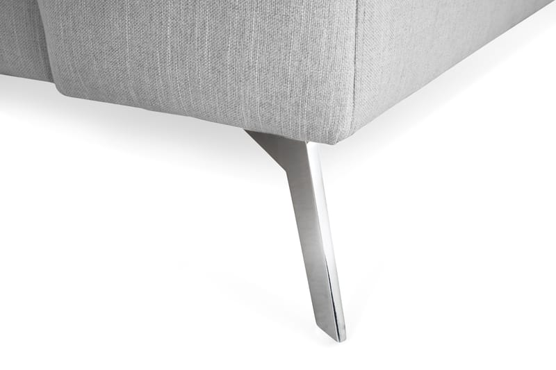Ocean Lyx 4-seters Venstrevendt L-formet Sjeselongsofa i Stoff - Grå - Møbler - Sofaer - Sofa med sjeselong